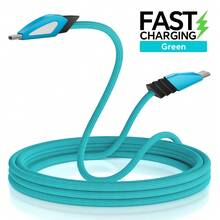 Kabel Pengisian Cepat Jalinan Magnetik Tzlrxl, Tahan Lama & Bebas Kusut, Tersedia Berbagai Pilihan Warna untuk Ponsel, Tablet & Laptop - Hijau - View 9
