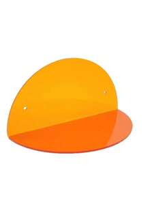 Acrylic Material Modern Wall-Mounted Round Display Shelf, Orange, Compact Wall Storage Rack, Decorative Plant & Cosmetic Storage Device, Housewarming Decor, Living Room Minimalist Bohemian Style, Wabi-Sabi Aesthetic Design, Elegant & Exquisite, Luxurious Texture, Unique Housewarming Gift For Women - Acrylic - View 7