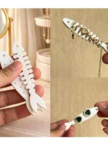 Novelty Sardine Can‑Shaped Metal Jewelry Storage Box, Cat Print, Fishbone Partition Snap Closure,Trinket Organizer, Container, Gifts Daily Decor - Multicolor - View 7