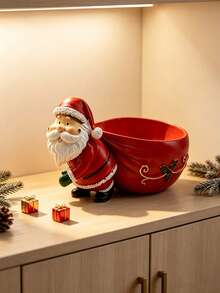 1pc Christmas Decorative Storage Ornament. Designed Specifically For Storing Small Jewelry And Miniature Accessories. It Is An Exquisite Desktop Decoration For Christmas Home Decor And Can Also Be A Great Holiday Gift. - Multicolor - View 4