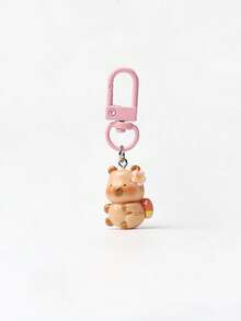 Capybara Keychain, Multifunctional Resin Accessory, Cartoon Capybara Bag Charm, Cute Keychain, Animal, Car Keychain, Key Ring Accessory, Gift - Multicolor - View 12