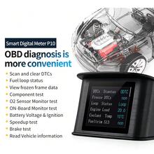YNF Automotive HUD Head-Up Display | Pemantauan Real-Time OBD2 | Diagnosis dan Eliminasi Kerusakan | Alarm Multi-Bahasa | Kontrol Suhu Air/Tegangan/Kecepatan/Konsumsi Bahan Bakar dalam Satu Layar | Cocok untuk Sebagian Besar Model | Hadiah Liburan - A - View 5