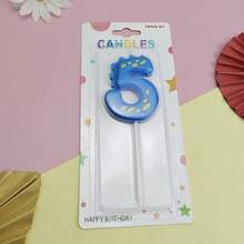 HIBIRTH 1pc Creative Blue Dinosaur Number Birthday Candle Cake Decoration Cute Dinosaur Shaped Birthday Indoor Cake Candle Baking Party Plug-In - View 16