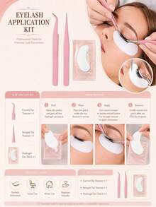 25pcs/17pcs/7pcs/3pcs/1pc Eyelash Extension Tool Set For Women, Anti-Static Non-Slip Handle Lash Tweezers Set, Eyelash Extension Pads, Individually Packaged Eye Patches, Eyelash Extension, Easy To Use, Eyelash Extension Patch Set, Eyelash Perm, Eyelash Dye, Suitable For Professional Salons And Personal Use Lower Eyelid Gel Pads, DIY Eyelash Extension Supplies - Multicolor - View 5