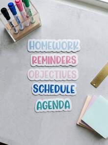 Custom Text/Name Fridge Magnets, Personalized Text Fridge Magnets, Custom Home Decor Magnets, Teacher Whiteboard Magnets, Personalized Classroom Schedule Accessories, DIY Fridge Magnets, Back To School, Home Decor - Multicolor 3 - View 9