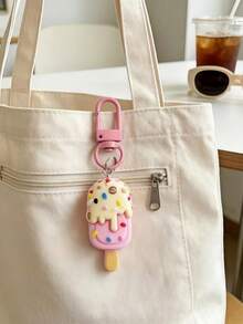 Mixed Color Cute 3D Realistic Ice Cream Popsicle Bag Charm Keychain, Bag Pendant, Car Accessory, Women's Style - Multicolor - View 7