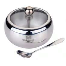 Cukiernica Z łyżeczką, Stal, 460ml Kinghoff - Silver - View 1