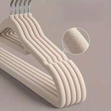 5/10 piezas Perchas antideslizantes con acabado aterciopelado - Calidad premium, superficie pulida, ahorro de espacio, ultra delgadas, resistentes, gancho giratorio de 360 grados, uso en seco/húmedo, organizador de armario para el hogar - Multicolor - Ver 2