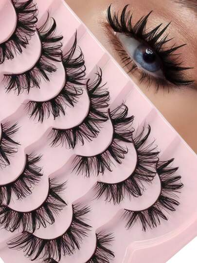 ‌European & American Comic Style Thai Dense Big-Eye Demon One-Piece Full Strip False Eyelashes‌ Suitable For Daily Wear And Holiday Occasions Including Halloween, Christmas Eve, Thanksgiving, Christmas Eve, New Year And Other Festive Scenes.