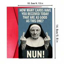 1pc Humorous Vulgar Birthday Card With Envelope 18*13cm - Card Size 4.13in*5.8in, Humorous Joke Card Suitable For Men And Women - Adult Humorous Offensive Card Suitable For Friends, Him Or Her, Also Suitable As Back To School Supplies - Multiple Styles - View 2