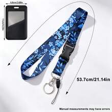 1pc ID Badge Lanyard With Card Holder And Keychain, Suitable For Daily Use, Perfect Gift For Teachers, Doctors And Office Workers - Multicolor - View 3
