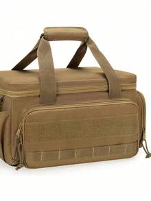 Men's Tool Storage Bag, Multi-Functional Work Handbag, Range Bag, EDC Bag, Car Tool Bag, Mechanical, Electrical, Carpenter, Architect, Plumber, Engineering Maintenance, Home Appliance Repair Tool Bag, Motorcycle Riding Bag - Brown - View 8