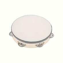 4 Inch Wooden Handheld Tambourine, Single Row Hand-Shaken Percussion Instrument, Suitable For Party, Dance, Church Performance, Accompaniment, Outdoor Wedding, KTV, Family Gathering, Outdoor Activity, Music Class, Party Game, Birthday Party - Natural Wood Hand Drum - View 12