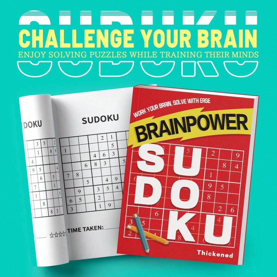 Thick Sudoku Puzzle Notebook, Number Grid Logic Puzzles, Brain Training And Mathematical Thinking Challenge, Focus And Problem Solving Practice, Daily Logic Reasoning Games, Suitable For Home, School, Travel And Quiet Time Screen-Free Activity - Sudoku Puzzle Notebook - View 1