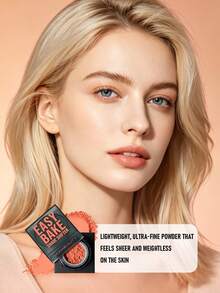 Huda Beauty Easy Bake Shade Shifter 修正色定妝粉 #Vibrant Peach 色 (迷你尺寸) 1g/0.03 Oz | 瞬間提亮並煥活暗沉肌膚 | 輕盈質地 | 完美適合提亮眼下或增強腮紅色調 - Vibrant Peach - 1g - 查看 5