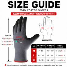 JOISIV 22 Pairs Unisex Nylon Work Gloves, Microfoam Coated Safety Gloves, Touchscreen Compatible, Strong Grip, Breathable & Comfortable, Durable Protection, Suitable For Gardening, Construction, Warehouse, Auto Repair And Outdoor Work - 22Pairs - View 5