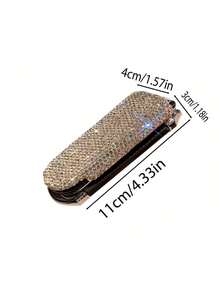 Foldable | Rhinestone | Mirror + Brush. Luxury Mini Air Cushion Comb With Built-In Mirror. Portable Folding, Air Bubble Scalp Massage. Influencer Favorite Hair Accessory. Back-To-School, Travel & Quick Touch-Ups. & Functional Must-Have. - Upgraded Version - View 9