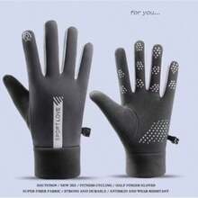 1 Pair Winter Warm Touchscreen Gloves, Unisex Thermal Lined Anti-Slip Gloves, Suitable For Cold Weather Cycling, Driving, Running, Fishing And Outdoor Sports. - Multicolor - View 4