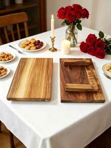 Stool Tray, Sushi Tray, Tray Plate, Solid Wood Dining Tray, Suitable For Restaurant, Camping, Outdoor Use, Washable, Optional Sizes, Can Hold Food And Snacks, Also Can Be Used To Hold Soap And Towels - View 7