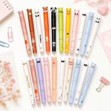 38pcs Animal Shaped Erasable Neutral Pen Set, [8 Random Pens + 30 Refills]0.5mm Fine Tip, Blue Ink, Built-In Eraser, Perfect For Note-Taking And Writing, Ideal Office And School Supplies, Birthday, Christmas, Valentine's Day, New Year, Friend's Gift And Easter Gift. - Multicolor - View 5