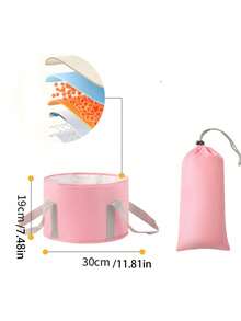 1pc Foldable Portable Foot Bath Tub, Foot Basin, Multi-Functional Collapsible Bucket, Camping Foot Basin, Outdoor Water Container For Fishing, Hiking, Hot Spring Travel, Portable Foot Soak Bucket, 5-Layer Insulated Foot Soak Bag, Travel, Collapsible Foot Wash Basin, Foot Bath Gadget - Multicolor - View 2