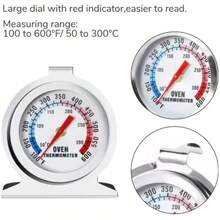 2pcs Accurate Stainless Steel Oven Thermometers, Suitable For Electric/Gas Ovens, Non-Contact, Instant Reading, Equipped With 2-Inch Large Dial (50-300°C/100-600°F) - Ensure Perfect Cooking Every Time - Oven Version - View 10