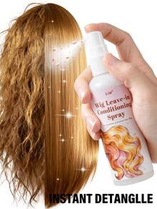 Wig Spray For Synthetic And Natural Hair Wigs, No-Rinse Conditioner, 2-In-1 Conditioner And Detangler Moisturizer, Hydrating And Nourishing Synthetic Wigs, Easy To Comb, Halloween - Continent - View 1