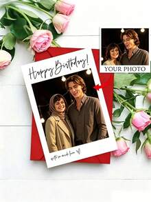 Customized Photo Cards With Envelopes, Customized Birthday Cards With Photos And Envelopes, Personalized Photo Greeting Cards With Envelopes, Wedding Cards With Envelopes, Personalized Christmas Postcards, Customized Cards For Occasions Like Love, Birthday, Remembrance, Anniversary - Multicolor - View 1