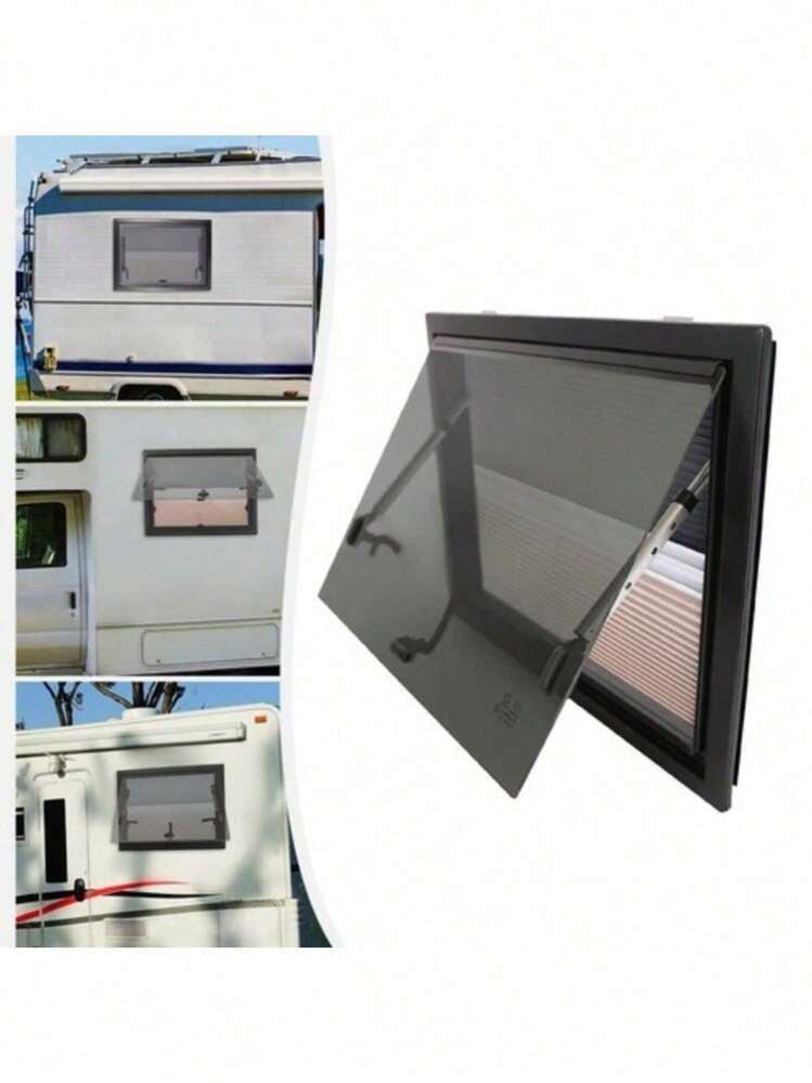 65X50CM Wohnmobilfenster,Sonnenschutz Externes Push 65° RV Fenster Camper Fenster Fliegengitter für Wohnmobile,für Wohnwagen und Wohnmobil - Standard - Übersicht 3
