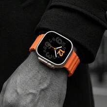 1pc Two Tone Sports Silicone Watch Strap Compatible With Apple Watch Ultra 3/2 49mm Series 11/10/9/8/7/6/5 SE 42/44/45/46mm Replacement Wrist Band - 42/44/45/46/49mm - View 7