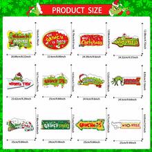 The Grinch Christmas Tree Hanging Ornament, Whoville Theme Paper Sign Decoration, Welcome To Whoville Directional Sign Hanging Plaque, Suitable For Christmas Tree, Home, Party Decoration - Multicolor - View 3