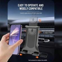 Car CD Slot Tablet & Phone Holder, Adjustable Mount, ABS Material, Compatible With 4-14 Inch Tablets And Phones - Tablet Stand - View 3