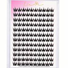 120pcsFairy False Eyelashes Set, Summer Makeup Tool, Natural & Slender, Create Exquisite Cartoon Eye Makeup, Mixed Length Design, Easy To Trim, Suitable For Different Eye Shapes, Reusable, High Cost-Performance, Perfect For Makeup Beginners - C - View 5