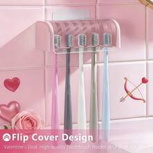 Valentine's Day - High Quality Toothbrush Holder With Holes - Family Shared Enjoyment - Valentine's Day Gift - Cost-Effective Gift - Multicolor - View 4