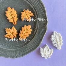 Cetakan Kue Thanksgiving Bentuk Daun Musim Gugur, Pemotong Kue Bentuk Daun, Cetakan Kue PLA, Cetakan Biskuit, Fondant, Kue Pastry, Dekorasi Kue, Alat Pemanggang - Putih - View 2