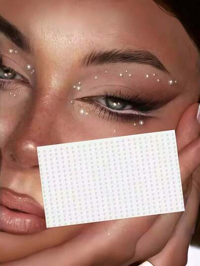 5~2mm Pearl Face Rhinestone Stickers, Hair Accessories, Eyebrow Stickers, Diamond Stickers
