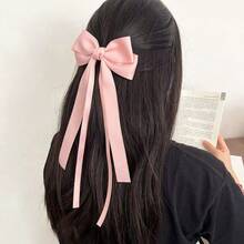 1/3 Pcs Girls Bow Hair Clips, Pink, Beige, Black, Stylish And Elegant, Suitable For Spring/Summer, Hair Bow, Hair Clip, Hair Accessories - Multicolor - View 3