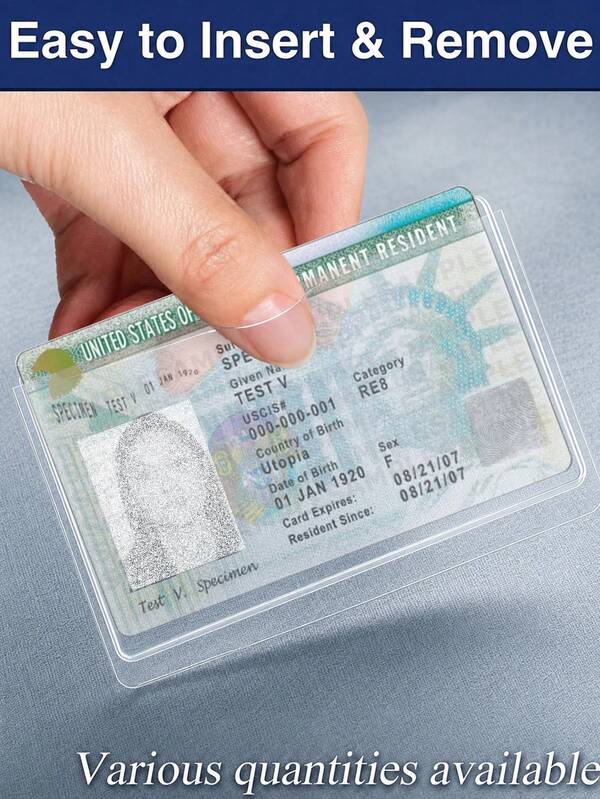 10pcs Green PVC Card Holders, Transparent Medical Card Protectors, Suitable For Social Security Cards, Health Insurance Cards And Credit Cards, Perfect For Students Back To School, Social Security Card Protectors - Transparent Vinyl Plastic Protectors, Suitable For Insurance And Social Security, Subway Cards And Driver's Licenses Or Card Holders, Women's And Men's Business Card Holders, Credit Card Holders, ID Card Holders