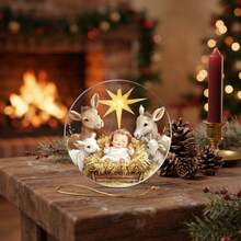 1pc Acrylic Christmas Decoration - Star And Animal Design, No Power Required, Multi-Functional Holiday Hanging Decor, Suitable For Christmas, Halloween, Easter, Thanksgiving, New Year, Home Christmas Decoration - Camel - View 4