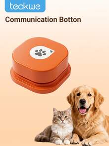 Teckwe Pet Communication Talking Buttons, Recordable Voice Training Button For Cats Dogs, Interactive Pet Speech Buzzers, Pet Training Toy For Communication(Battery Not Included) - Multicolor - View 1