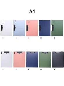 Thickened A4 Folding Folder, Horizontal And Vertical Clipboard, Multi-Color Document Storage Organizer, Office And Student Exam Paper Clipboard - A - View 7