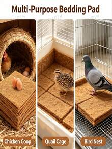 2/6pcs Mats - Artificial Grass Mats, Washable And Durable, Suitable For Indoor And Outdoor Use, Perfect For Chickens And Pets As Pet Bed Mats, Natural Appearance, Easy To Maintain, No Electricity Required, All-Season Use, Fits Most Chicken Coops, Egg Boxes, Rabbit, Hamster, Dog Cages, Wear-Resistant And Moisture-Proof Cage Nesting Pads - A - View 5