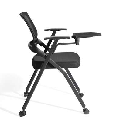 Portable Folding Desk Chair, Office Meeting Chair With Armrests And Options