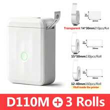 Niimbot D110 Mini Portable Thermal Printer, Smart Pocket Self-Adhesive Label Printer, Bluetooth Price Tag Sticker Maker For Office, Home, Kitchen, School, White - Multicolor - View 11