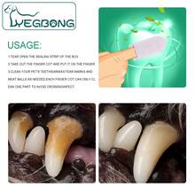 YEGBONG Pet Dental Cleaning Finger Sleeve, Dog And Cat Plaque And Tartar Removal Oral Care - White - View 7