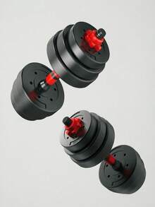 Adjustable Dumbbell Set Quick Lock Red Collars, Wear-Resistant Plates Convertible To Barbell, Home Gym Full Body Training Weights, Suitable For Men Women Fitness Beginners & Workout Lovers - Multiple Specifications - View 7