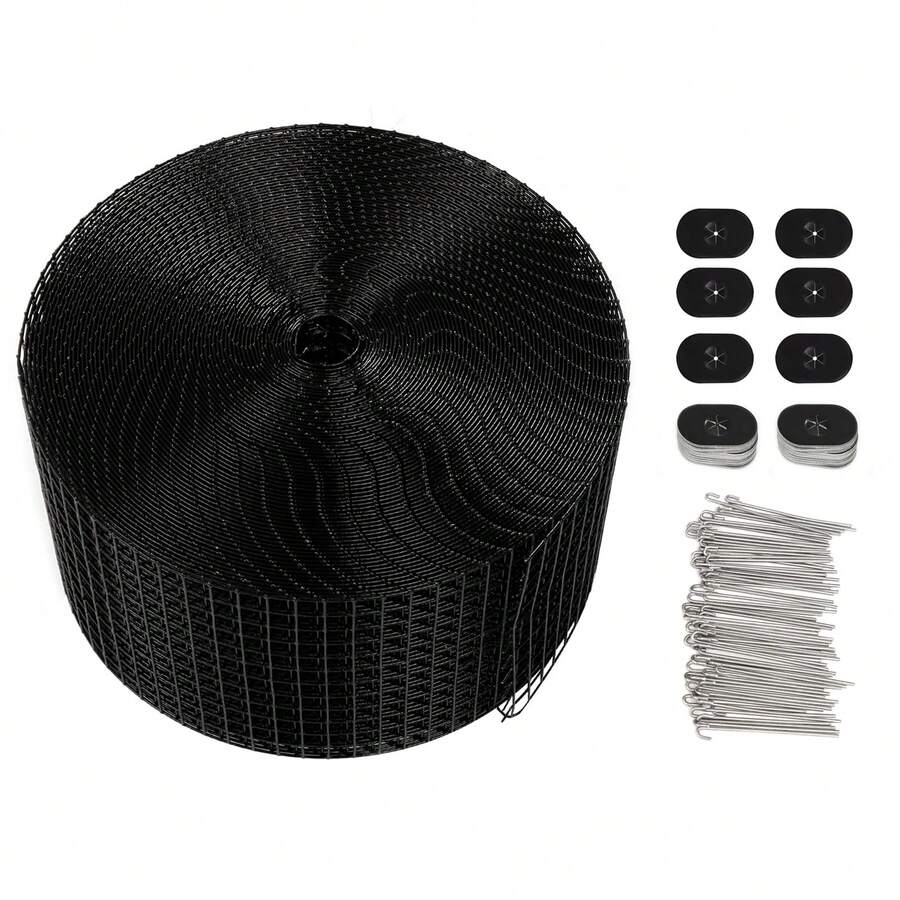 Solar Panel Bird Guard Squirrel Critter Guard 8in X 100ft 70 Fasteners Clips Bird Proofing Wire Screen Protection Wire Mesh PVC Coated Galvanized Stee - YLLNJE2ZWDZFP@6in - View 1