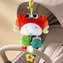 1PC Baby Soft Toy,Chick Pony And Crab Cartoon Style Toy,Fabric Activity Toy,Baby Stroller And Bed Hanging Toy,Baby Rattle Toy,Sensory Toy,Brain Game - Multicolor - View 3