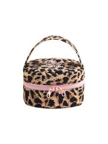 Tas Bahu Motif Pink/Macan Tutul Dua Sisi, Satu Tas dengan Dua Gaya Pemakaian, Versi Tote Kapasitas Besar, Termasuk Tas Penyimpanan - MultiWarna - View 15