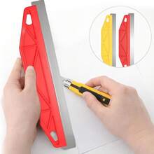 12-Inch Heavy Duty Metal Paint Edger Tool With Ergonomic Handle And Blade - Suitable For Precise Edging, Wallpaper Trimming, Wall Coating Barrier Systems, For Home And Commercial Use - Durable Yellow Edger - Multiple Styles - View 6
